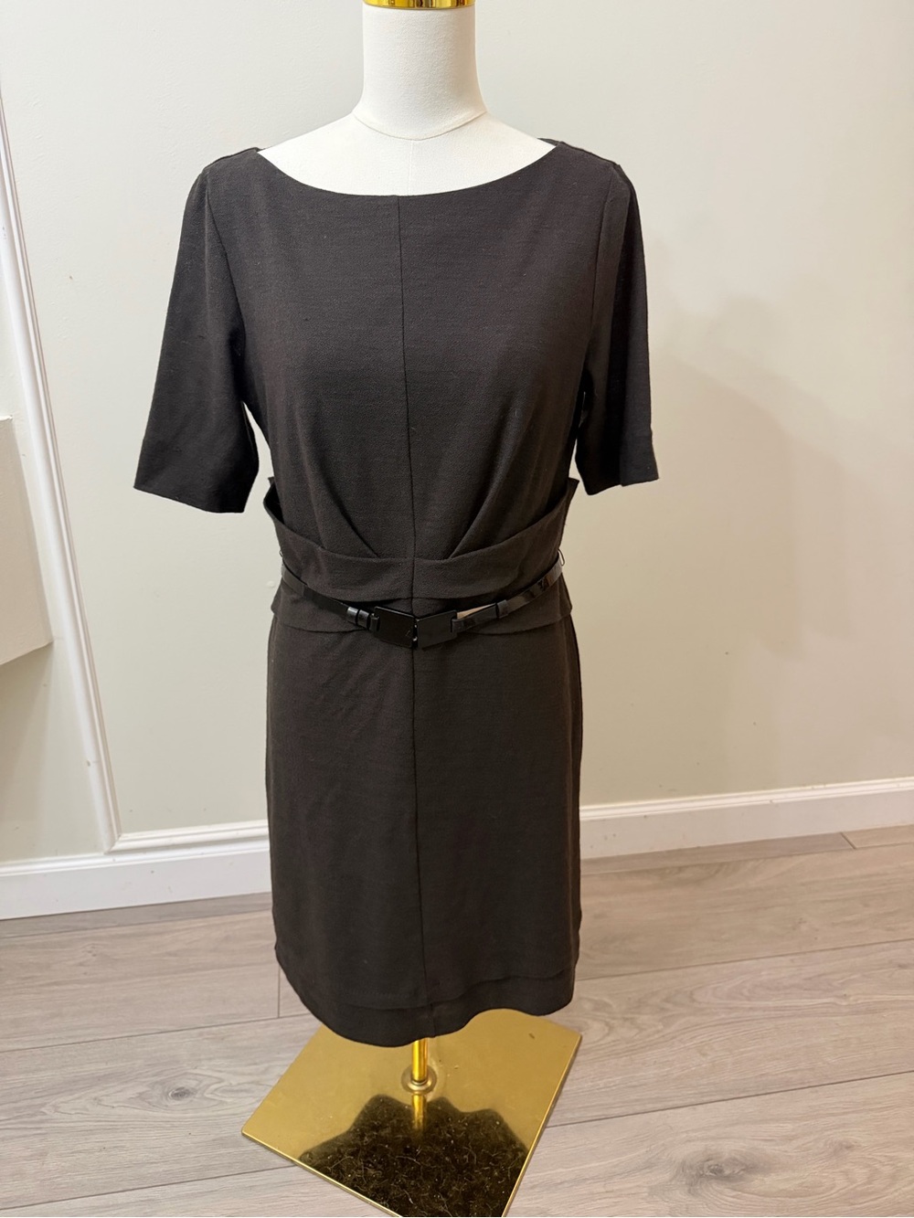 STRENESSE Black Midi Pencil Dress-Skirt with Waist Detail - Picture 3 of 9